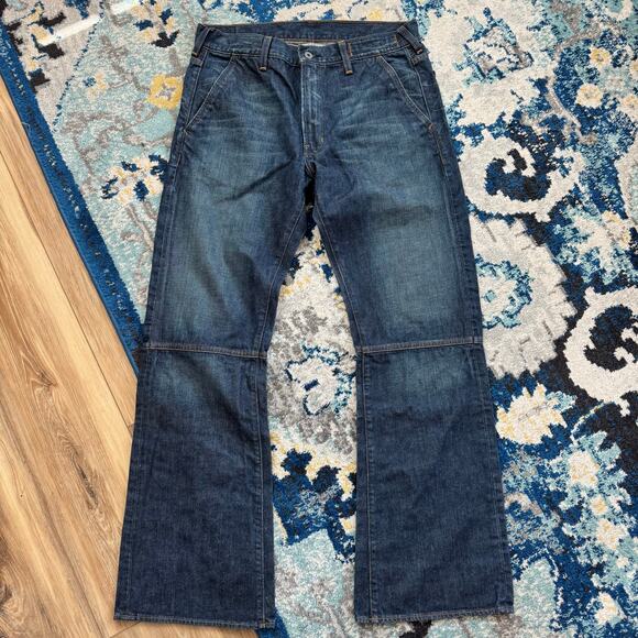 GUESS JEANS USA Flare Denim - 34x32 - Vintage / Y2K 2000s - Picture 1 of 6